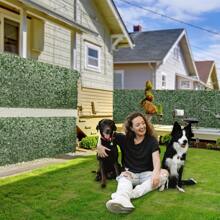 Ivy Privacy Fence, 39x98/158/198inch  59x98/118/158inch & 96x72inch  Artificial Green Wall Screen, Greenery Ivy Fence With Strengthened Joint, Faux Hedges Vine Leaf Decoration For Outdoor Garden, Yard, Balcony, Patio Decor - 39 x 158inch - 查看 9