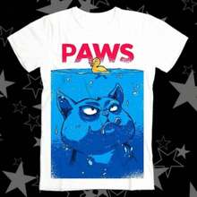 Paws Jaws Cat Kitten Duck Anime Poster Parody Best Seller Top Tee T Shirt 284