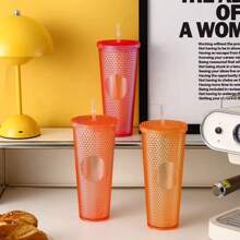 CASAMAX WL Glass With Semi-Transparent Diamond-Style Lid. Capacity 450ml / 7.5x14 Cm / COLOR IS SENT AT RANDOM - 彩色 - 查看 2