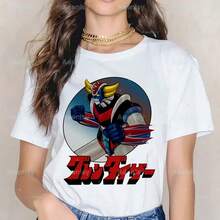 Goldorak UFO Summer Shirt Graphic Grendizer T Shirt Women Tops Base O-Neck Space Robot Nostalgia Goldrake Tee Funny Girls Tshirt - trắng - Xem 1