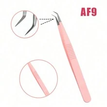 FADVAN Fadvan 1 Pc Eyelash Tweezers Extension Pink Stainless Steel Superhard Tweezers With Fiber Tips High Precision Anti-Static Tweezers