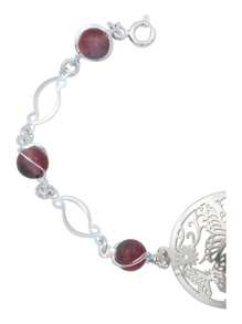 Butterfly Bracelet Flowers Natural Stone Quartz Silver 925