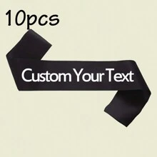 1/2/5/10/20/40 pezzi Nastro di raso personalizzato con testo, fascia con citazione personalizzata, fascia di compleanno personalizzabile, fascia per addio al nubilato/celibato personalizzabile, lunghezza: 160cm/63in, larghezza: 9,5cm/3,74in, 6 stili: nastro rosa/nero/bianco/blu/oro/viola, fascia "Bride To Be", adatta per lui/lei, multifunzionale, decorativa, riutilizzabile, traspirante, adorabile, di alta qualità, carina, colorata, moderna, morbida, personalizzata, unica, regalo ideale per lui/lei