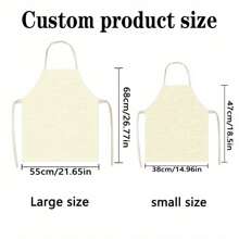 1 pieza Delantal personalizado, regalo ideal para amigos, parejas, familia, compañeros de trabajo para cumpleaños, aniversario, hecho de lino, apto para uso en la cocina