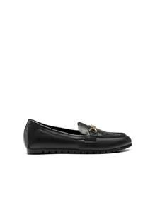 Women Flats Loafers Slip On Moccasins Flat Driving Shoes Arch Support Work Flats Chic Metal Chain Comfortable Versatile Lightweight Casual Loafers Shoes - 黑色/PU - 查看 9