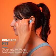 JLab Go Pop+ True Wireless Bluetooth Earbuds + USB Charging Case, Dual Connect, IPX4 Sweat Resistance, Bluetooth 5.1 Connection, 3 EQ Sound Settings Signature, Balanced, Bass Boost - 淺藍色+ - 查看 6