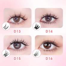 Fadvan 60pcs 5 Rows D 0.07 DIY D1-D29 Cluster Lash Segmented Extensions Invisible Natural Individual Eyelash Trilogy Foxed Large Capacity Mixed Tray Soft Lashes Supplies - Black - View 6