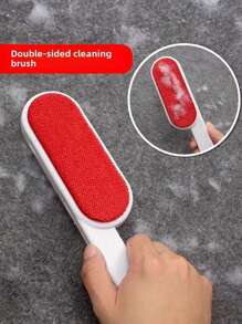 1pc Double-Sided Reusable Lint Remover, Suitable For Clothes, Carpets And Furniture, Pet Hair Brush, Manual Static Dust Cleaner, Home Cleaning Tool, No Power Needed, Lint Brush