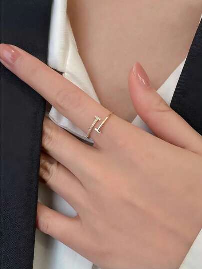 Anillo de plata de ley para mujeres con diseño elegante y sencillo, un nuevo anillo para el dedo índice, regalo del Día de San Valentín