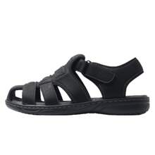 JOMIX Sandalias de verano para hombre, sandalias Baotou, cubrepiés, zapatos con agujeros, zapatos de agua de suela blanda, antideslizantes, resistentes al desgaste, informales, retro