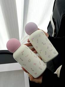 1 件 350 毫升不锈钢真空隔热杯，蝴蝶郁金香图案，适用于户外、办公室、居家、学校、汽车、生日、节日、母亲节、父亲节、返校节、情人节返校节 - 彩色 - 查看 3