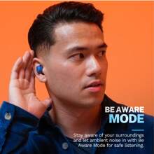 JLab Go Pop+ True Wireless Bluetooth Earbuds + USB Charging Case, Dual Connect, IPX4 Sweat Resistance, Bluetooth 5.1 Connection, 3 EQ Sound Settings Signature, Balanced, Bass Boost - Navy+ - View 3