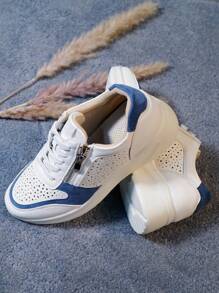 Zapatillas deportivas para mujer, materiales ligeros y transpirables, colores simples versátiles y patrones atractivos, estilo deportivo y casual, la combinación perfecta entre comodidad y estilo para tus días más activos