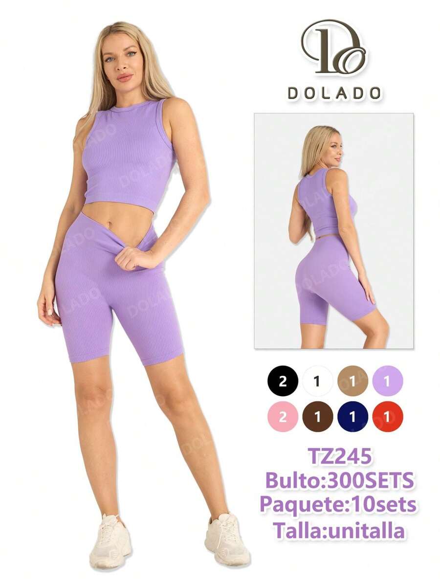 WOMEN'S SPORTS SET - Coffee Brown - View 1