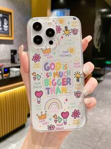 Colorful Artistic Phone Cases With Floral, Butterfly, Sun, Crown, Light Bulb, Heart, Rainbow And Other Patterns. Phone Cases With God-Related Slogans And Christian Graphic Transparent Designs, Compatible With IPhone & Galaxy