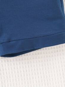 Toddler Boys Casual Summer Outfit, Sleeveless Color Block T-Shirt And Shorts Set