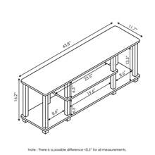 Turn-S-Tube Wood Entertainment TV Stand For TV Up To 50" In Black - màu đen - Xem 5