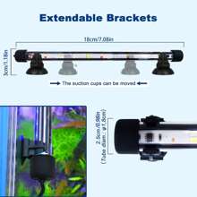 DDCAQIOUA 1pc Fish Tank Submersible Light, Lighting, Aquarium Enhancement Light, Black Fish Tank Light With Adjustable Brightness, Low Voltage Plug, Can Be Used As A Gift - EU C Type Plug(220-240V) - View 3