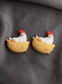 8 ímãs de geladeira com estampa de pintinho e ovo fofos - 3D estereoscópico, estilo multicolorido, ovo frito, ovo mexido, ímãs adoráveis com ícone de pintinho, adequados para decoração de escritório, cozinha, quadro branco, armário de armazenamento, lava-louças, decoração de casa, presente de Dia dos Namorados