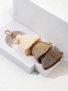 Boho 1pc Women's Bohemian Style Tassel Keychain, Gradient Keyring For Wallet, Backpack, Car Key, Handbag Decoration Accessory Gift Souvenir Car Accessories Bag Charm Backpack For School Cute Goth Y2k Halloween Accessories Teachers Day - Coffee Brown - View 5