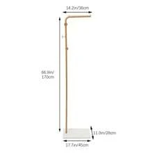 YUNRUX L-Shaped Metal Coat Rack Hat Stand Storage Entrance Clothes Hanger Wardrobe 170cm