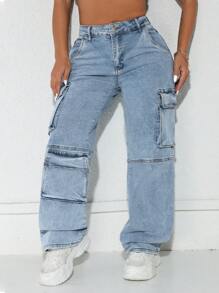 Denim de Trabalho com Abas e Stretch Estilo Cowgirl ICON Street