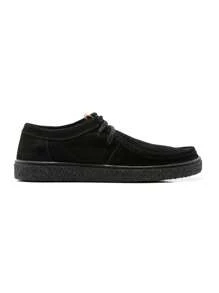 QBEC Men's Cacareco Genuine Leather Shoe, Short-Shaft Quebec Boot, Sturdy Laces, Comfort, Suede, Handmade - 黑色 - 查看 2