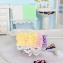 6pcs Mini Towels In Assorted Colors, Mini Colorful Towels, Miniature Towels, Realistic Towels, Mini Micro Towels, Decorative Ornaments, Doll House Accessories, Fabric Decor, Pretend Play Props Gifts Birthday Graduation
