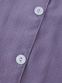 2pcs/Set Comfortable Collared Single-Breasted Short Sleeve Pocket Bow Embroidered Blouse & Bow Shorts Women Pajamas Set, Suitable For Home Use In Spring/Summer, Two Pieces Set