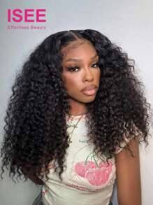 ISEE HAIR Wear Go 6x4 HD Lace Glueless Deep Wave Wigs Pre Plucked & Pre-Cut 180% 8-30 Inch Lace Closure Natural Color Wigs With Natural Hairline Human Hair Daily Use For Women
