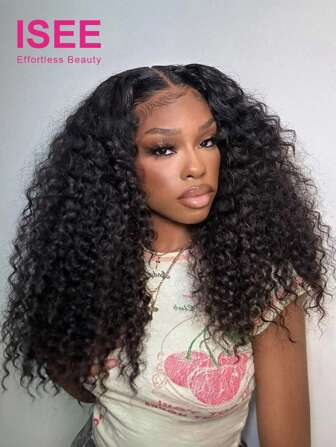 ISEE HAIR Wear Go 6x4 HD 蕾丝无胶深波浪假发 预拔预剪 180% 8-30 英寸蕾丝闭合自然色假发 带自然发际线 真人头发 适合女性日常使用