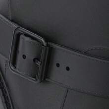 Women's Rain Boots With Buckles, Plastic Finish And Black Color, Mod. 1140384 - 黑色 - 查看 5