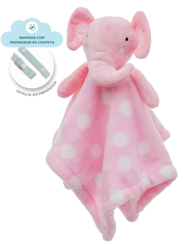 Naninha Para Bebê Hipoalérgica Menina E Menino Elefante