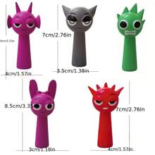 1/4/7/12 Pcs Cute Expression Doll Decorations, Versatile Multi-Color Multi-Functional Exquisite Ornaments, Action Figures, Suitable For Home Desktop Decor, Office Supplies, Party Decorations, Holiday Parties, Festival Gifts