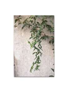 1 件斯堪的纳维亚简约波西米亚风格墙壁艺术西班牙建筑绿叶芦苇海报图片印刷帆布画印刷墙壁艺术画适用于客厅装饰卧室办公室酒吧美学装饰无框架