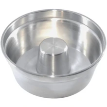 Forma De Bolo Com Furo Redonda 18cm Alumínio - Prata - Visão 3