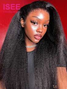 ISEE Tóc giả HAIR Wear Go 6x4 độ phân giải cao, đã được tỉa và cắt sẵn, mật độ tóc thật 180%, phần ren đóng từ 8-30 inch, màu tóc tự nhiên, đường chân tóc tự nhiên, phù hợp cho phụ nữ sử dụng hàng ngày. - SNatural - Xem 4