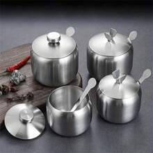 1 pieza, Recipiente para condimentos creativo con tapa - Tarro de especias para la cocina para sal y pimienta, glutamato monosódico y talla grande - Perfecto para organizar y almacenar condimentos y especias - Dorn Essentials