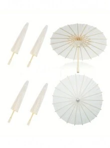 1-3 chiếc ô giấy mini tự làm để làm đồ thủ công, đạo cụ ô trang trí thủ công cho chụp ảnh, tiệc tùng, tốt nghiệp, cô dâu, sự kiện tiệc tùng và trang trí nhà cửa - Không cần điện hoặc pin - trắng - Xem 9