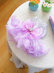 PETCIRCLE 1 pezzo Abito da sposa per animali domestici fatato e fantasioso in viola, adatto per cani e gatti di piccola taglia, comodo e carino