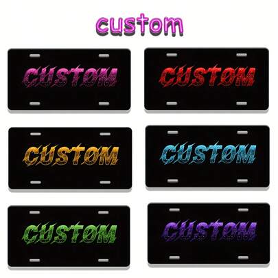 1pc Custom License Plate Frame, Vintage American License Plate, Personalized Metal Sign, Private Car Advertising Board, North American Home Decor Metal Plate, Funny Gift Gifts Birthday Graduation,Home Harmony