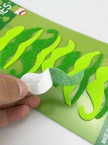 12pcs Funny Fake Mustache Costume Prop, St. Patrick's Day Costume Beard