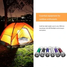 Mini LED Flashlight Keychain, Pocket Emergency Lamp, Aluminum Alloy 5-LED Torch Keyring Suitable For Outdoor Camping, Night Walking, Celebration Events - 5LED - View 10