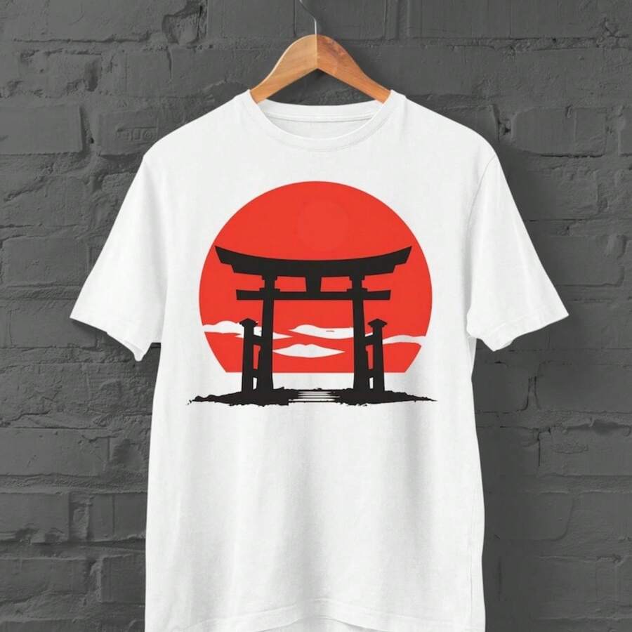 Japanese Torii Gates T-Shirt  Torii Gates Tshirt  Harajuku  Japanese Streetwear  Anime Tshirt  Japan Print Tshirt  Japanese Tshirt (2)