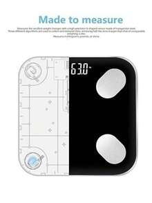 Bascula digital moderna con calculos precisos, Báscula inteligente Herramientas para el cuidado de la salud Báscula de baño con pantalla digital eléctrica Bluetooth - Multicolor - Ver 3