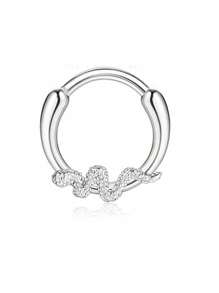 BESTEEL 1 buc inele septum 16G cercei Daith inele nas inel oțel inoxidabil CZ opal cartilaj Helix cercei tragus septum clicker piercing bijuterii