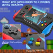 YASUHISA Consola de juegos portátil para niños y adultos, visualización LCD de 3.5 pulgadas, consola de videojuegos de mano retro, precargada, 500 videojuegos clásicos retro con batería recargable - Negro - Ver 3
