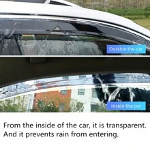 Aoyade Smoke Car Window Visors Sun Rain Guard Wind Deflectors For Chevrolet MALIBU XL 2016 2017 2018 Accessories 4PC - Transparent Black - View 3