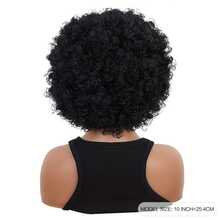 16 Inch Afro Kinky Curly Human Hair Wigs For Women With Bangs Natural Hairline Unprocessed Brazilian Virgin Glueless Human Hair Wig Natural Hairline Natural Color 180 Density Holiday Christmas New Year Valentine's Day