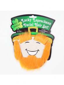 12pcs Funny Fake Mustache Costume Prop, St. Patrick's Day Costume Beard